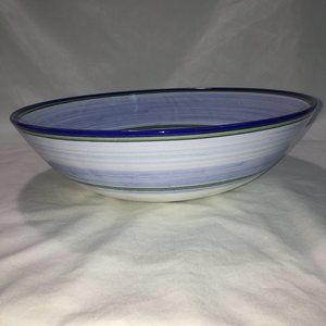 Pascal Ravello Hand Painted Serving Bowl Made in Italy Blues